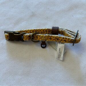 XS Yellow Cheetah Dog Collar